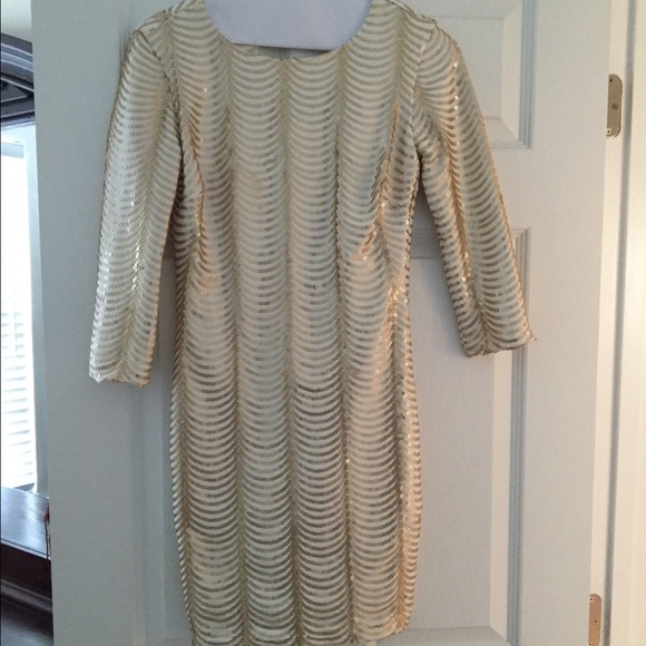 Cream/gold dress