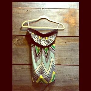 Strapless chevron tank top