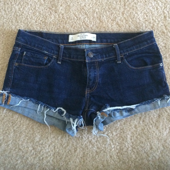 Abercrombie & Fitch dark wash denim shorts