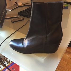 Vince leather Wedge Bootie