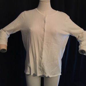 White button up cardigan