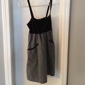 Black and grey shirt dress