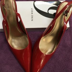 Nine West bright red shoes