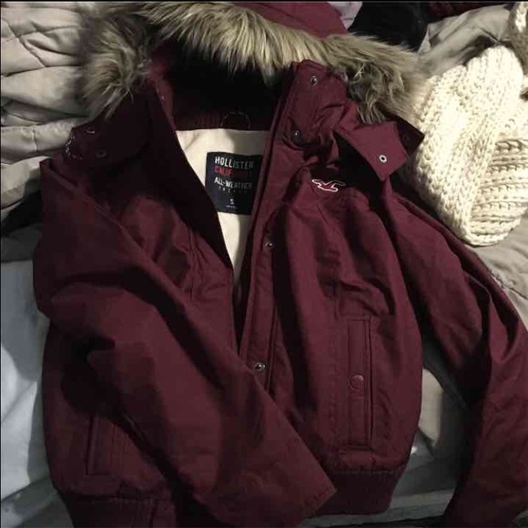 Small Maroon Hollister Jacket