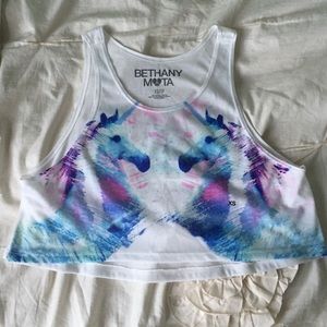 Bethany Mota Unicorn Crop Top
