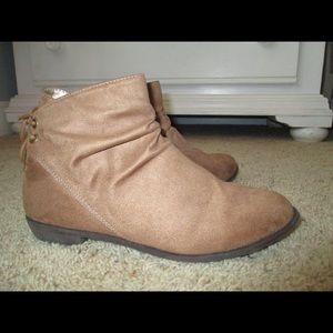 Tan booties