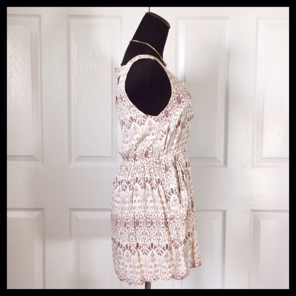 {Love 21} Cream & Brown Dress - Picture 3 of 4