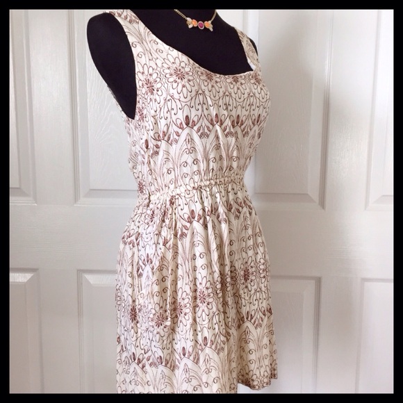 {Love 21} Cream & Brown Dress - Picture 4 of 4