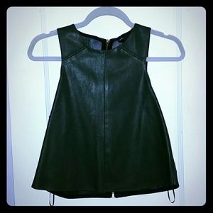 Faux Leather Crop
