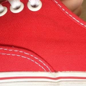 Classic red VANS size 9. Worn once.