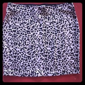 Leopard mini skirt