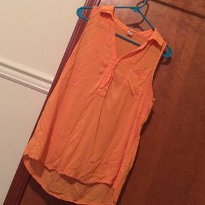 Orange old navy tank with pocket
