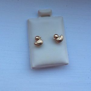 10k Gold Duck Earrings