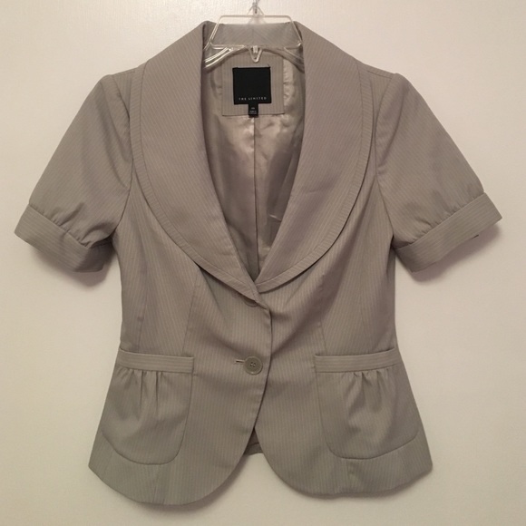 The Limited gray short sleeved jacket