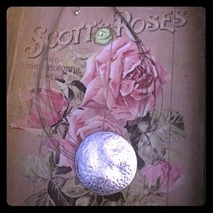 Hammered silver necklace