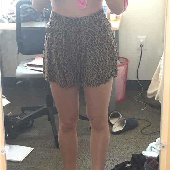Free people cheetah print shorts