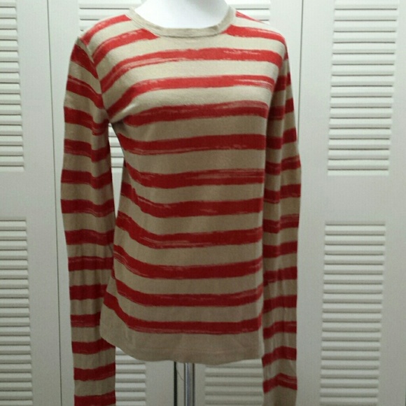 Michael Kors Tops - Michael Kors  sweater tunic linen blend red tan
