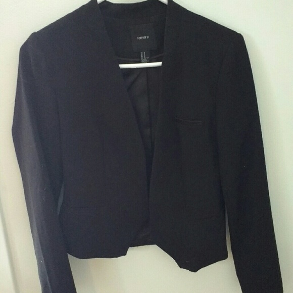 Black blazer with zipper details