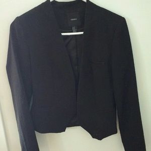 Black blazer with zipper details