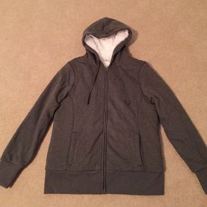 Faux fur lined hoodie M