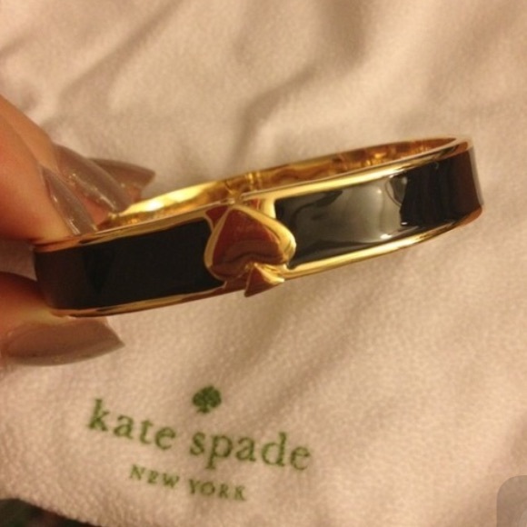 kate spade black spade bangle