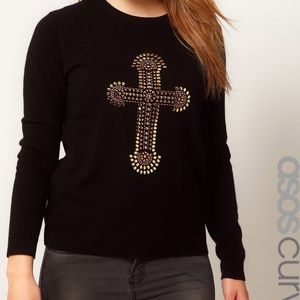ASOS Curve cross sweater