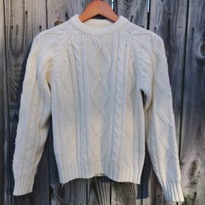 Vintage cream cable knit sweater