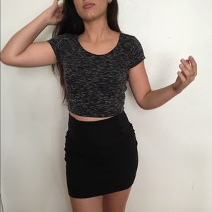 Black mini skirt