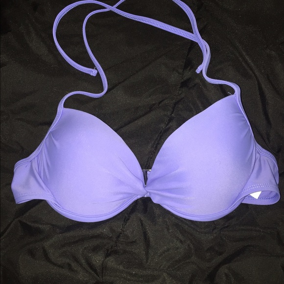 Purple-ish blue swimsuit top