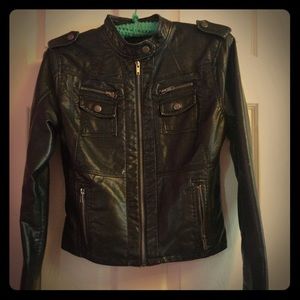 Faux leather jacket