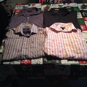 Men's Lot of 4 Designer Long Sleeve button downs