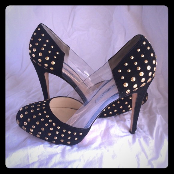 Studded black Brian Atwood Pumps