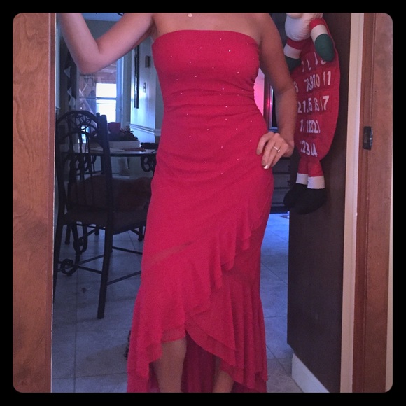 Rampage Medium Red Bling Evening Dress