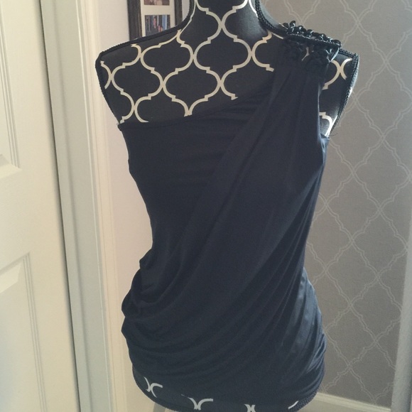 Black one shoulder top