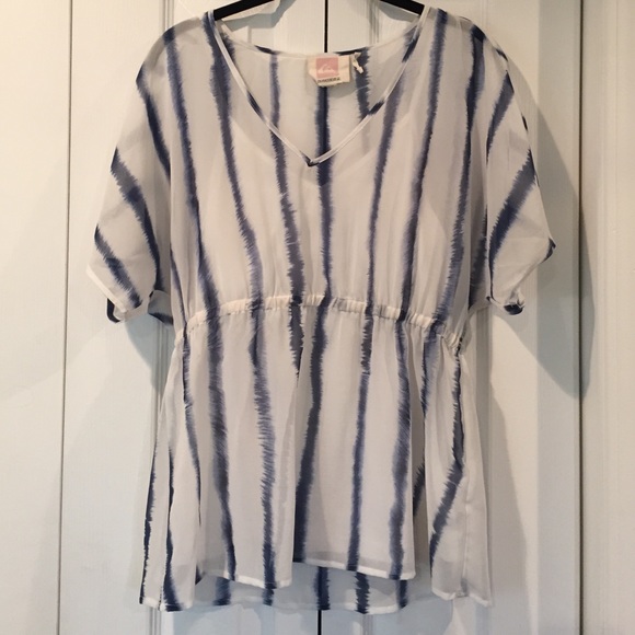 Quicksilver Indigo Splash Stripe Shirt