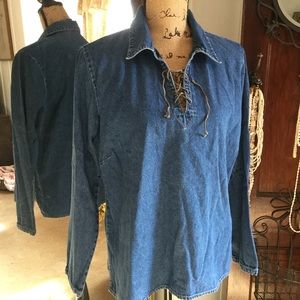 Blue jean blouse