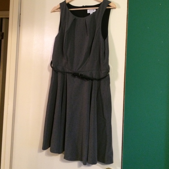 Elle Grey Polka Dot Dress