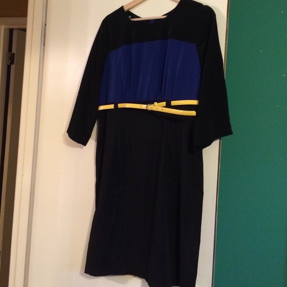 AB Studio Black/Blue/yellow dress