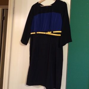 AB Studio Black/Blue/yellow dress