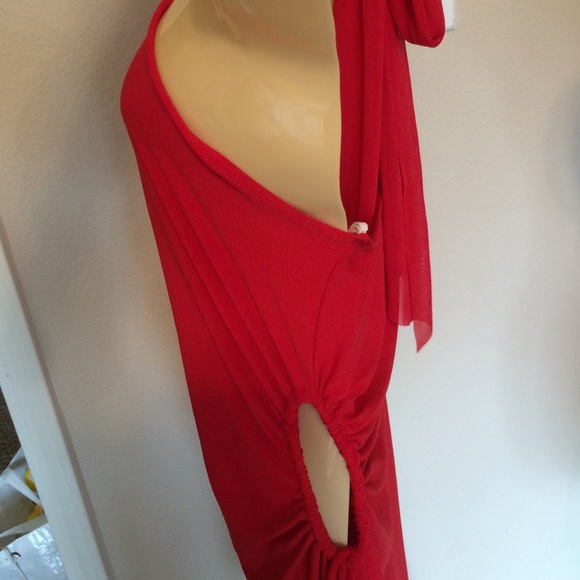 BEAUTIFUL RUBY RED COCKTAIL DRESS - Picture 4 of 4