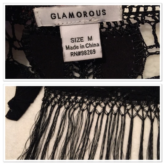 Nastygal Glamorous Helter Skelter Crochet BlackTop - Picture 4 of 4