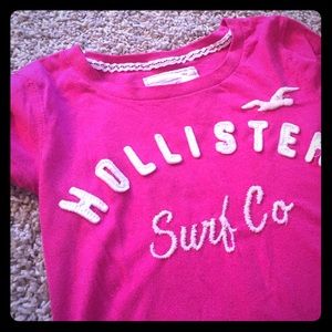 Women's Small Hollister Hot Pink Logo Tee