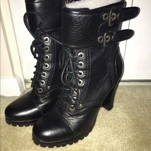 Platform combat boots