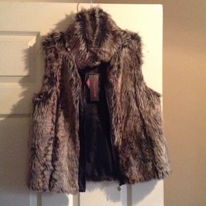 Faux fur vest