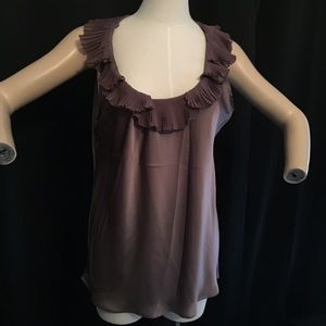 Pretty purple sleeveless top with ruffle