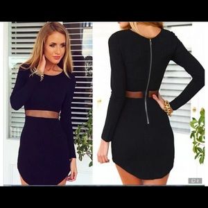 black, bodycon dress