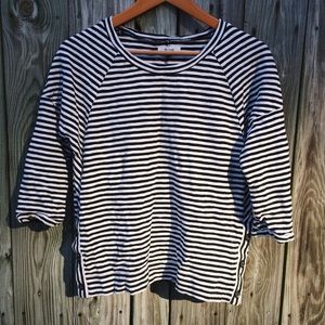 Madewell striped sweater with buttons