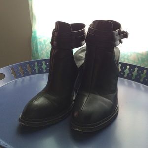 Shoe Cult Black cut-out boots
