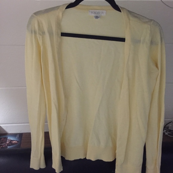 Light yellow forever 21 cardigan