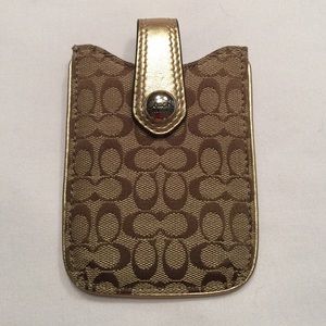 Coach phone case/business card holder